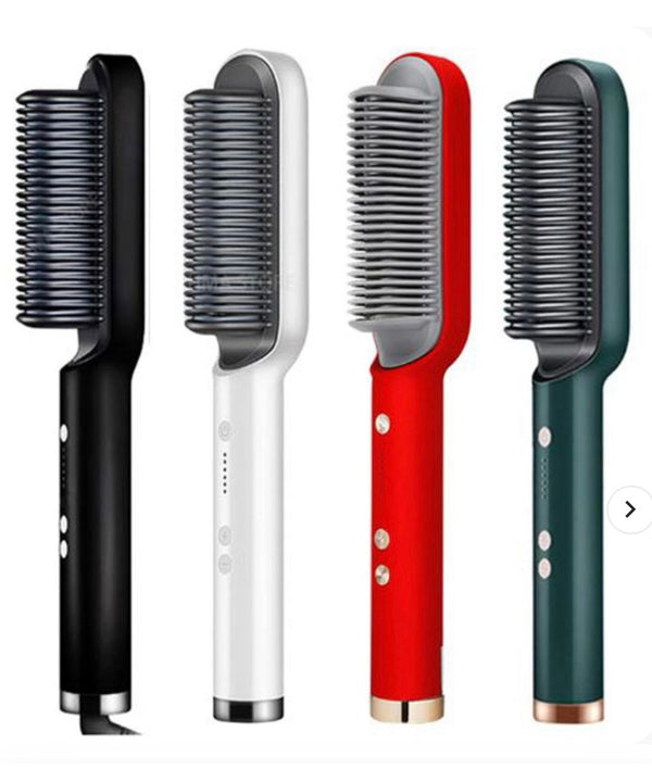 Hair straightening brush